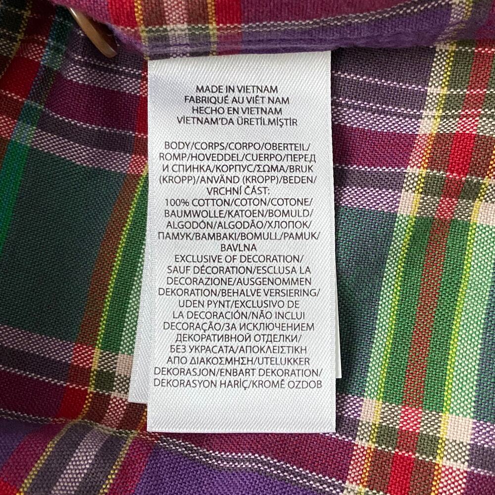Polo Ralph Lauren Shirt Men's Small Classic Fit Long Slv Purple/Green Plaid NWT - Picture 9 of 14